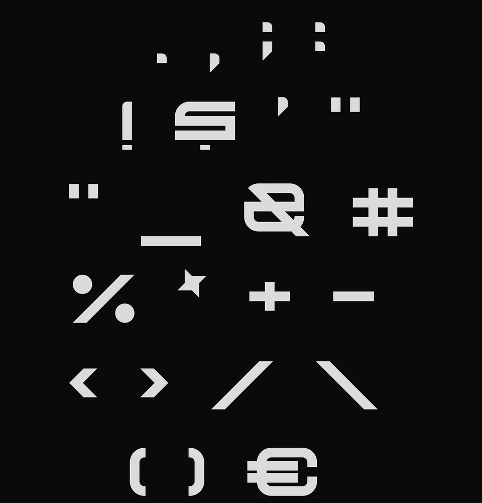 CURVES punctuation math signs currency symbols and accented characters