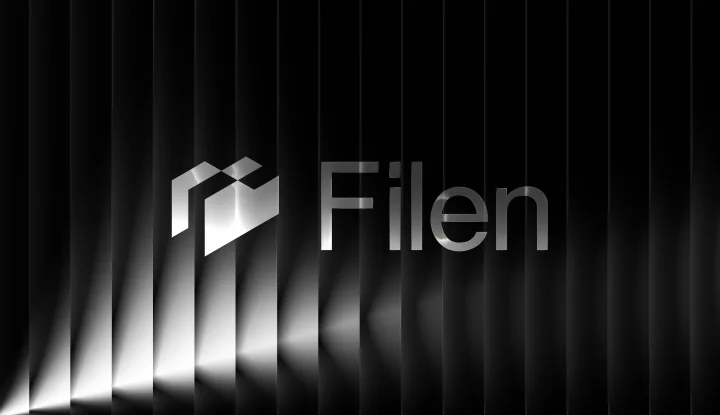 Metallic Filen lockup across vertical light panels