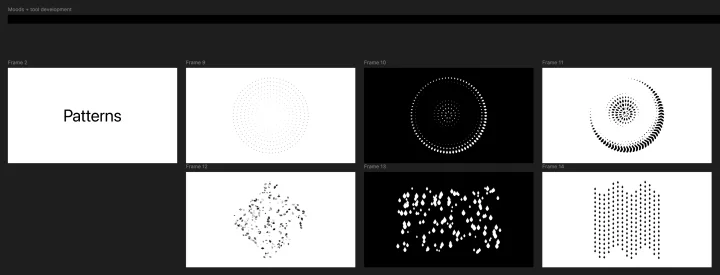 Filen pattern explorations built from repeated protective scales