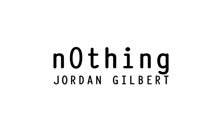 Typewriter-inspired n0thing and Jordan Gilbert wordmark